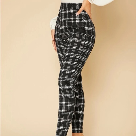SHEIN Pants - Tall High Waist Plaid Leggings